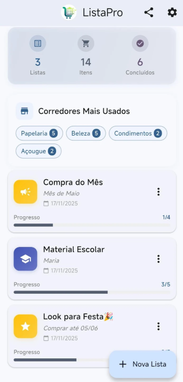 Captura de tela do Lista Pro