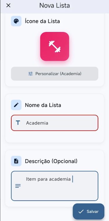 Captura de tela do Lista Pro