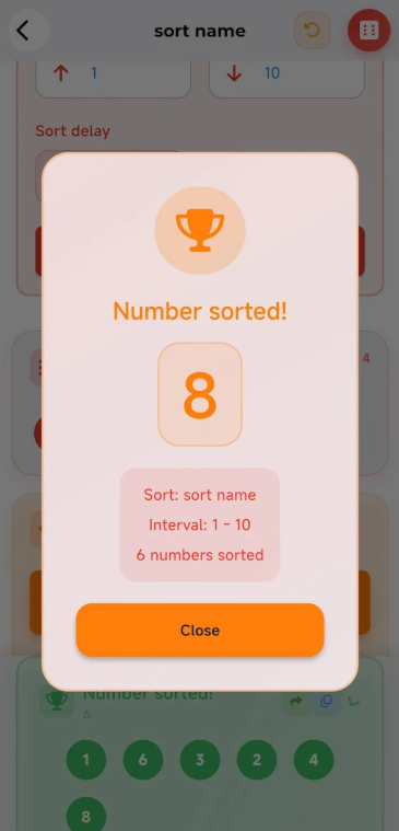Captura de tela do Sorteio