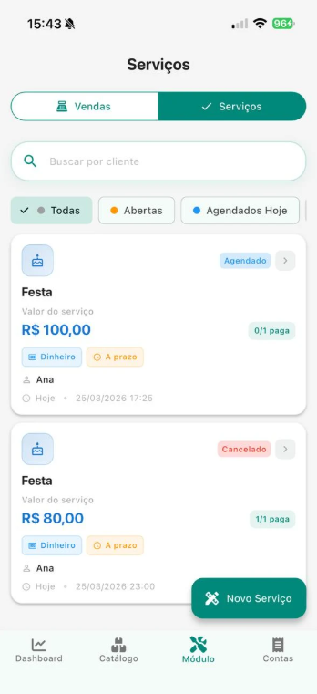 Captura de tela do Vendi