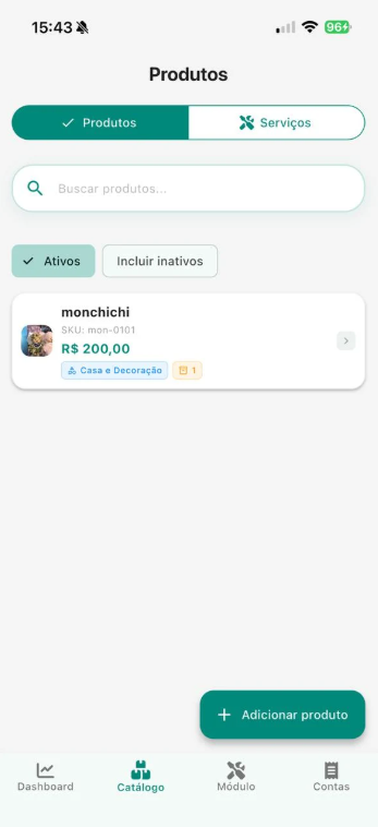 Captura de tela do Vendi